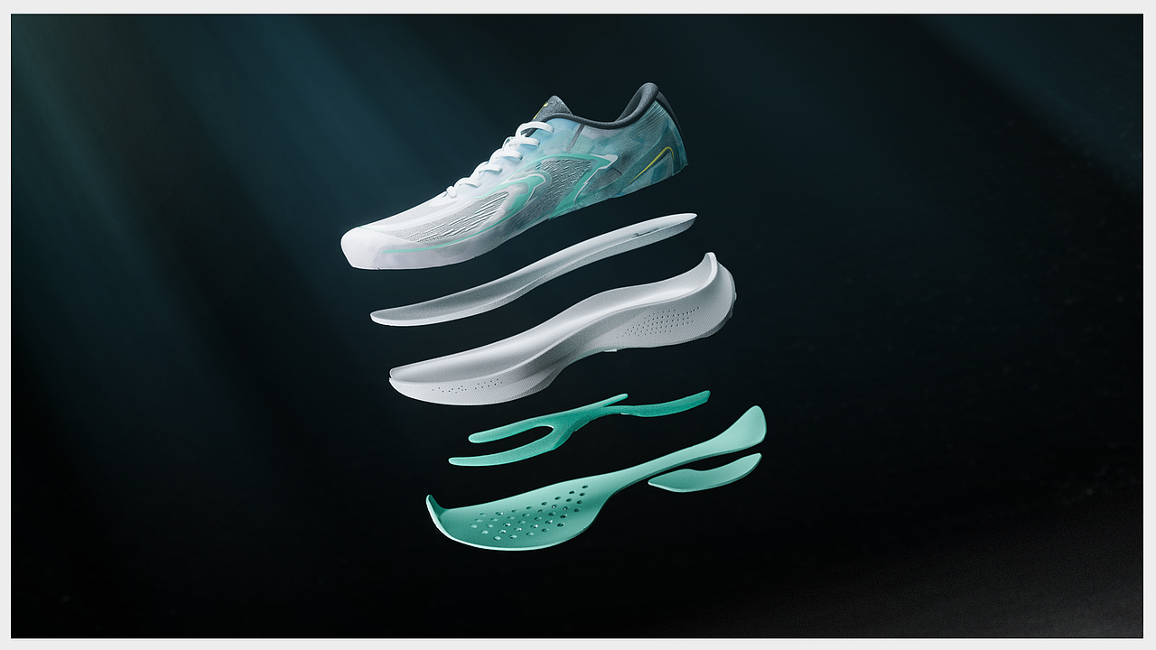 运动鞋三维作品展示