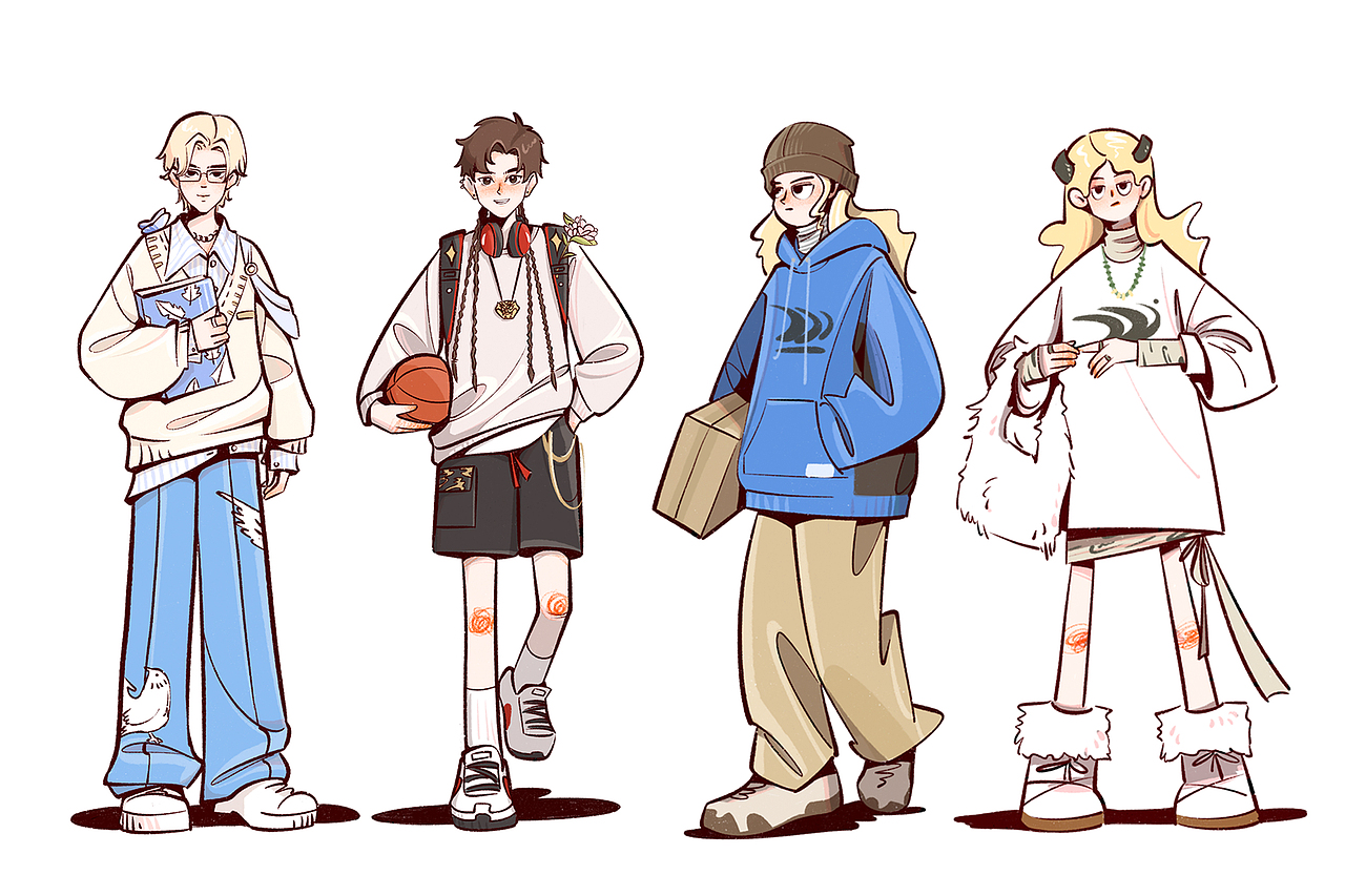 100个人物插画练习 [三]（图ZMzQ4MzkzNTI0） - 创作习作 - 站酷设计师小松果慢慢原创素材 - 站酷ZCOOL