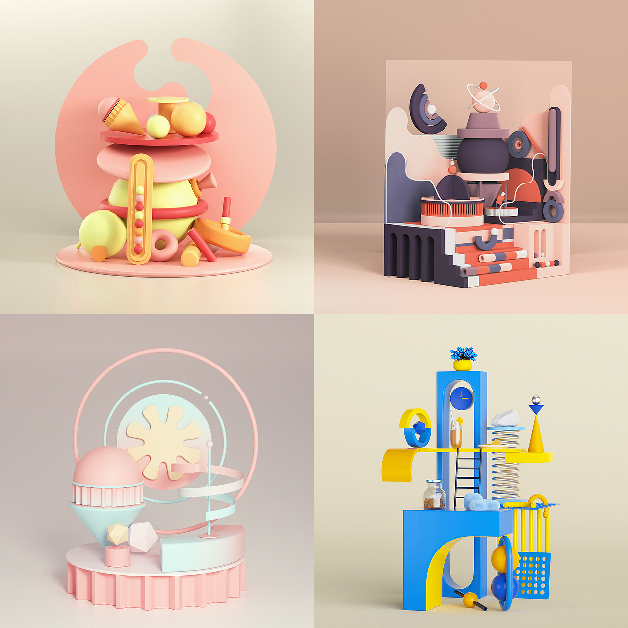 某童鞋的C4D课堂04期第一章【学生作业】整理（图ZMzA1MTgzOTgw） - 其他三维 - 站酷设计师某童鞋原创素材 - 站酷ZCOOL