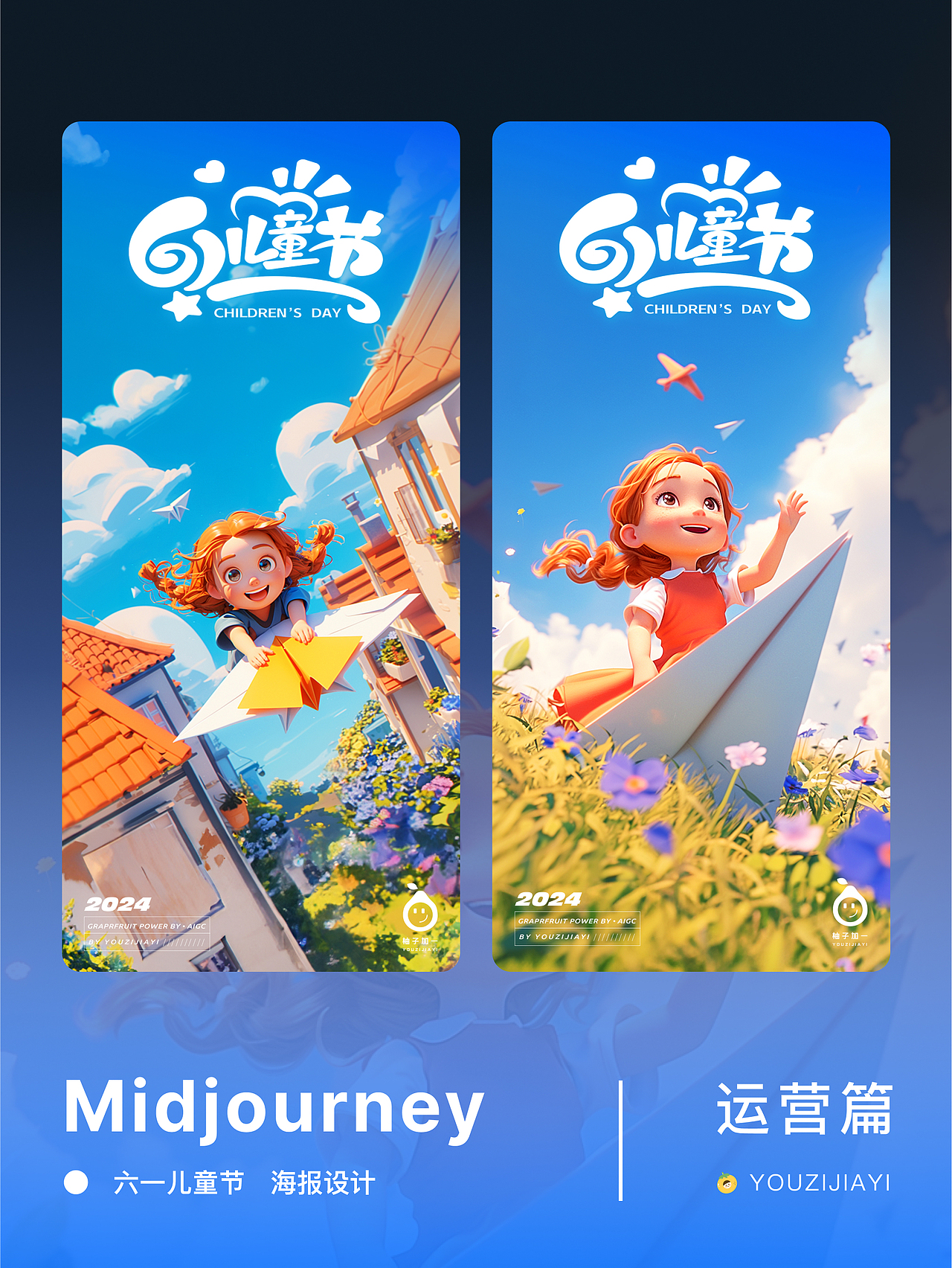 AIGC-运营插画设计【儿童节海报】（图ZMzcwNTU1NDg4） - 商业插画 - 站酷设计师柚子加一原创素材 - 站酷ZCOOL