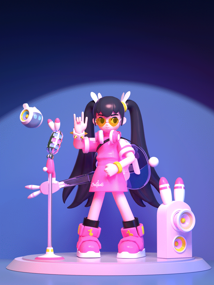 MUSIC-兔姬（图ZMzE1NDc1MTAw） - IP形象 - 站酷设计师SANGE橙子原创素材 - 站酷ZCOOL