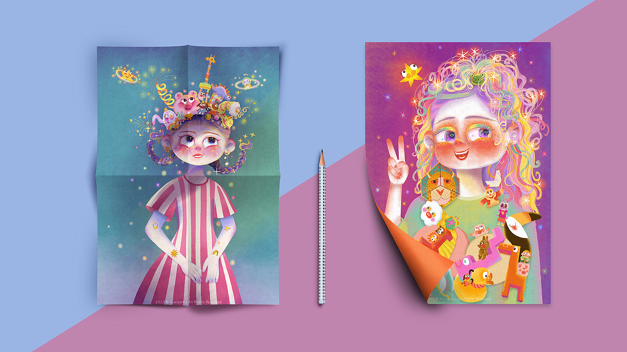 2022年插画小结（图ZMzAyMzAyMTcy） - 创作习作 - 站酷设计师Xu小牛原创素材 - 站酷ZCOOL