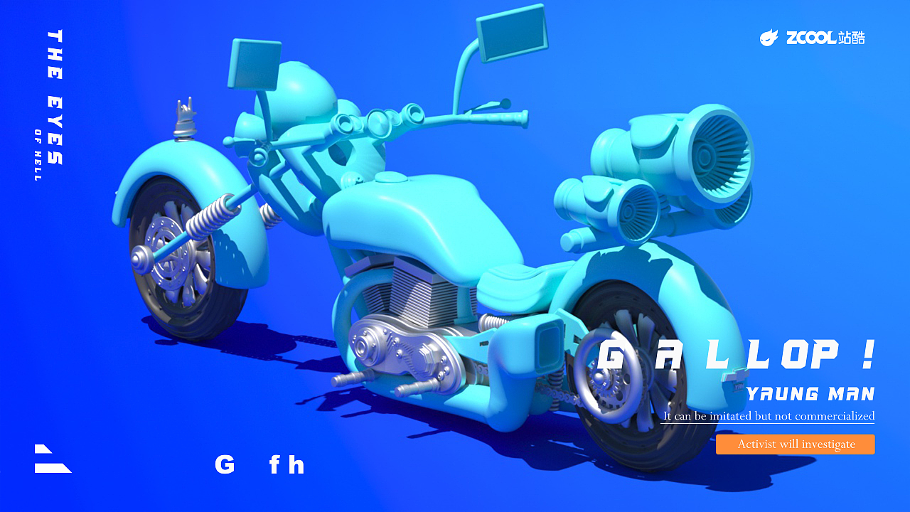 C4D-越野摩托（图ZMzIwNjA0MDU2） - 机械/交通 - 站酷设计师Blue_Designer_M原创素材 - 站酷ZCOOL