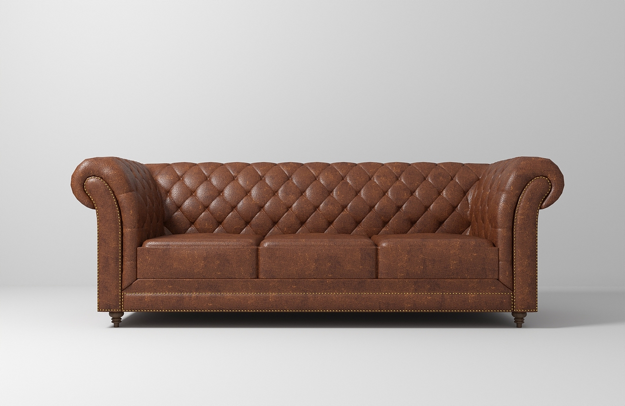 美式沙发建模渲染