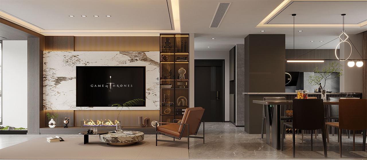 意式簡約大平層，簡奢與高尚的雙向奔赴（圖ZMzY0NzY1MDMy） - 家裝設計 - 站酷設計師你的私人定制柒原創(chuàng)素材 - 站酷ZCOOL