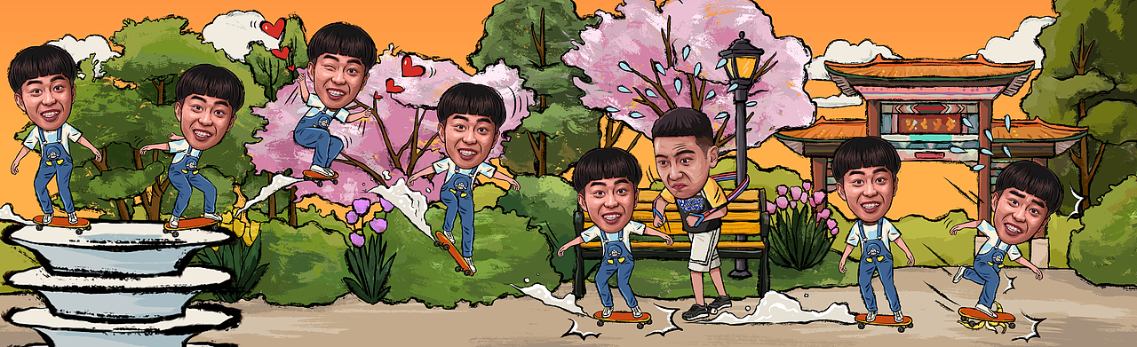 德云社《万春逗笑社》（图ZMzY3MjkyMDM2） - 商业插画 - 站酷设计师才仙插画原创素材 - 站酷ZCOOL