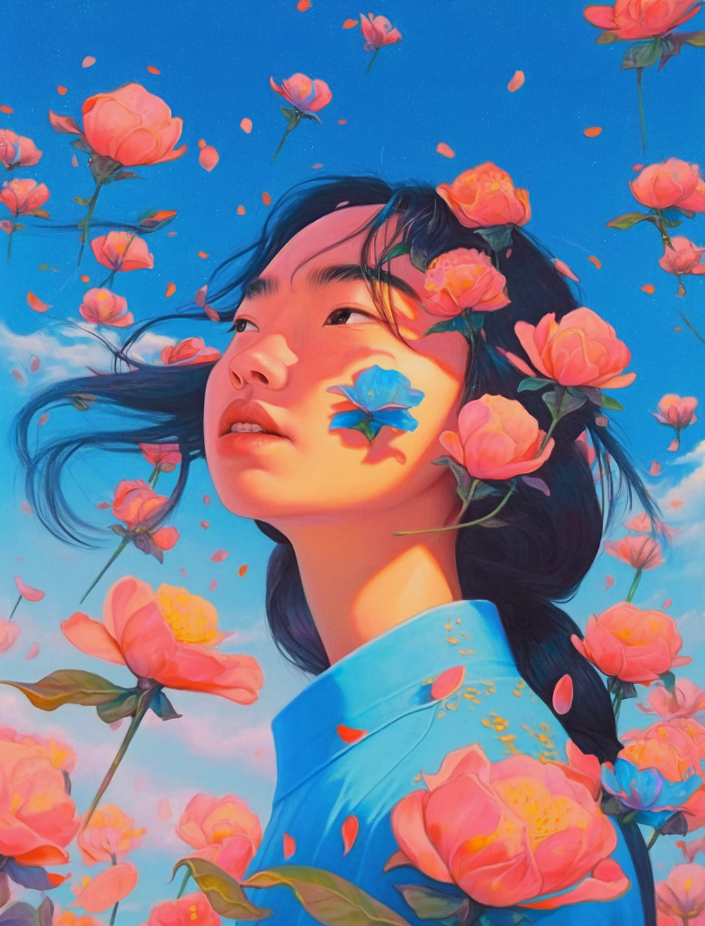 AIGC《花&少女》