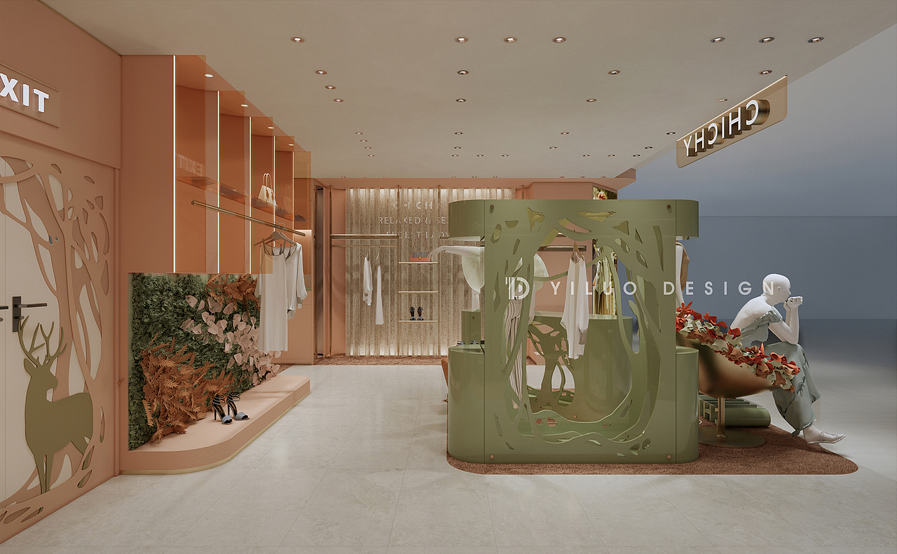 YLD STUDIO｜CHICHY女装品牌店铺形象设计（图ZMzEyODM4OTY0） - 商业空间设计 - 站酷设计师一落设计事务所原创素材 - 站酷ZCOOL