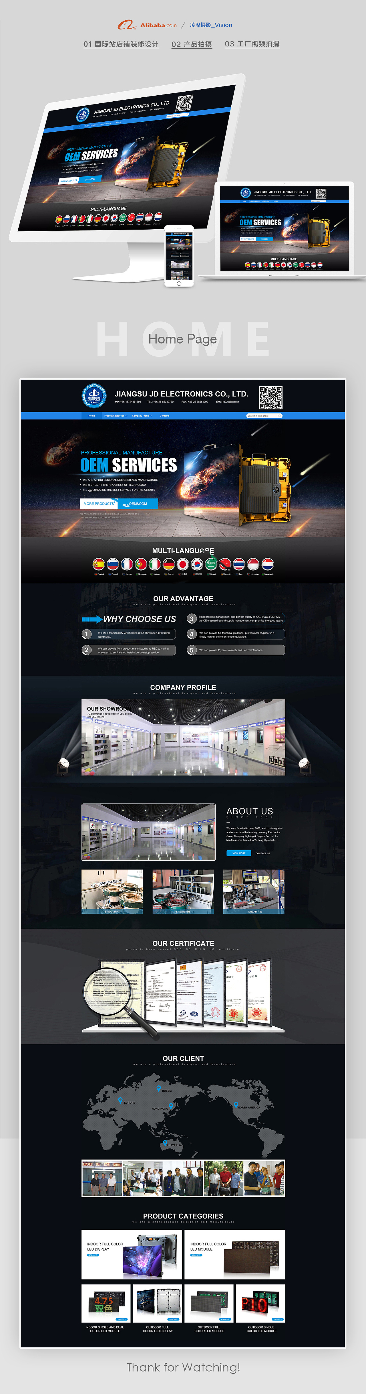 【LED灯国际站店铺装修】 