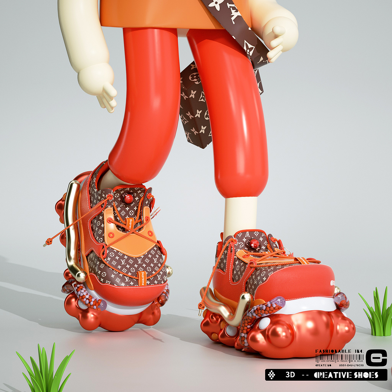 3D创意概念鞋（图ZMzE0OTE3MTQ4） - 其他三维 - 站酷设计师阿池吖原创素材 - 站酷ZCOOL