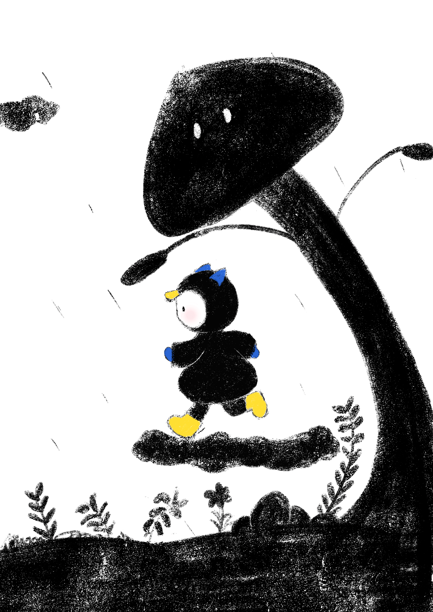 黑色也可以是治愈系（图ZMzI5Njc3MTY0） - 儿童插画 - 站酷设计师呆布呆原创素材 - 站酷ZCOOL