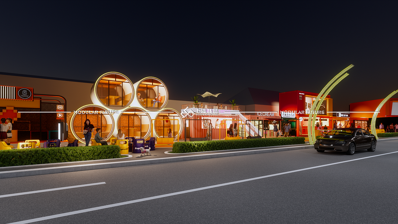 集装箱集市|网红集市设计|网红商业街规划|市集规划（图ZMzY3NzI1Mzgw） - 建筑/空间 - 站酷设计师扬品集装箱定制原创素材 - 站酷ZCOOL