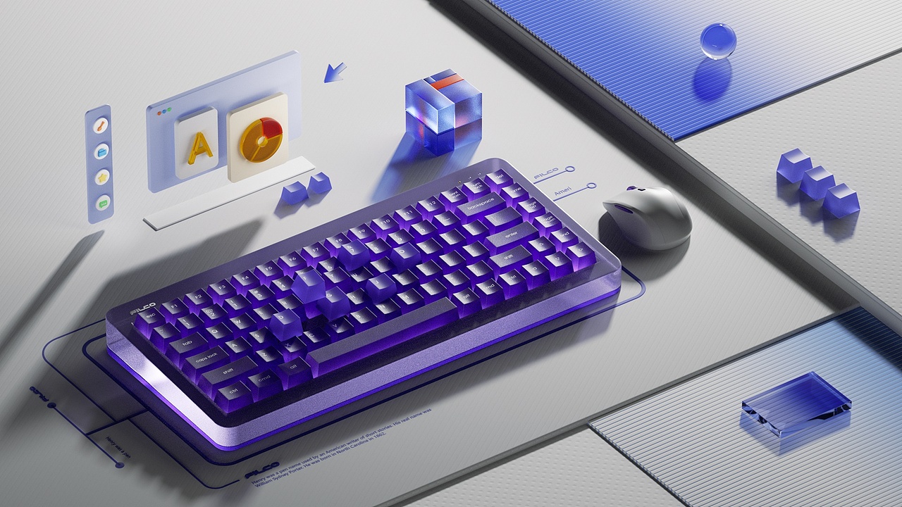 3c电子产品键盘鼠标UI风产品渲染（图ZMzExOTM2ODIw） - 电商 - 站酷设计师COLD寒寒原创素材 - 站酷ZCOOL