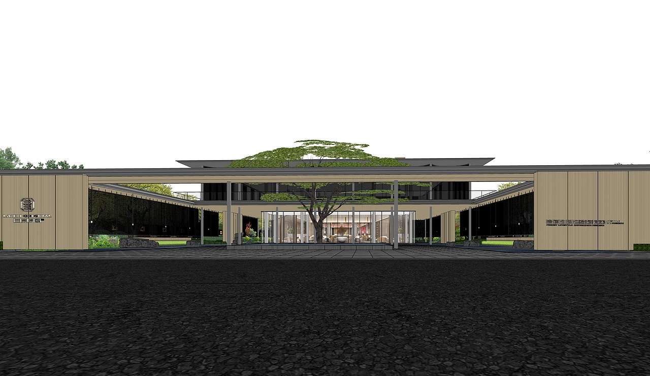 兰溪原著示范区景观SU模型下载