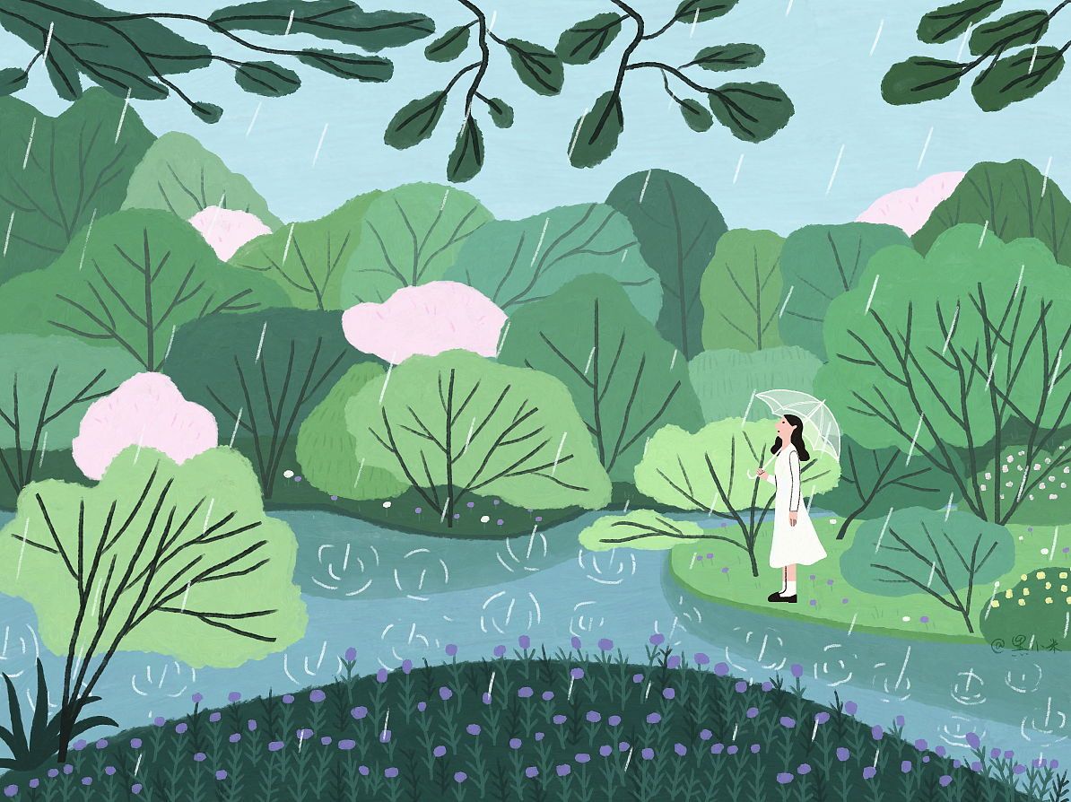 插画 | 这个春天（图ZMjk2NTkyMzky） - 创作习作 - 站酷设计师黑小米原创素材 - 站酷ZCOOL