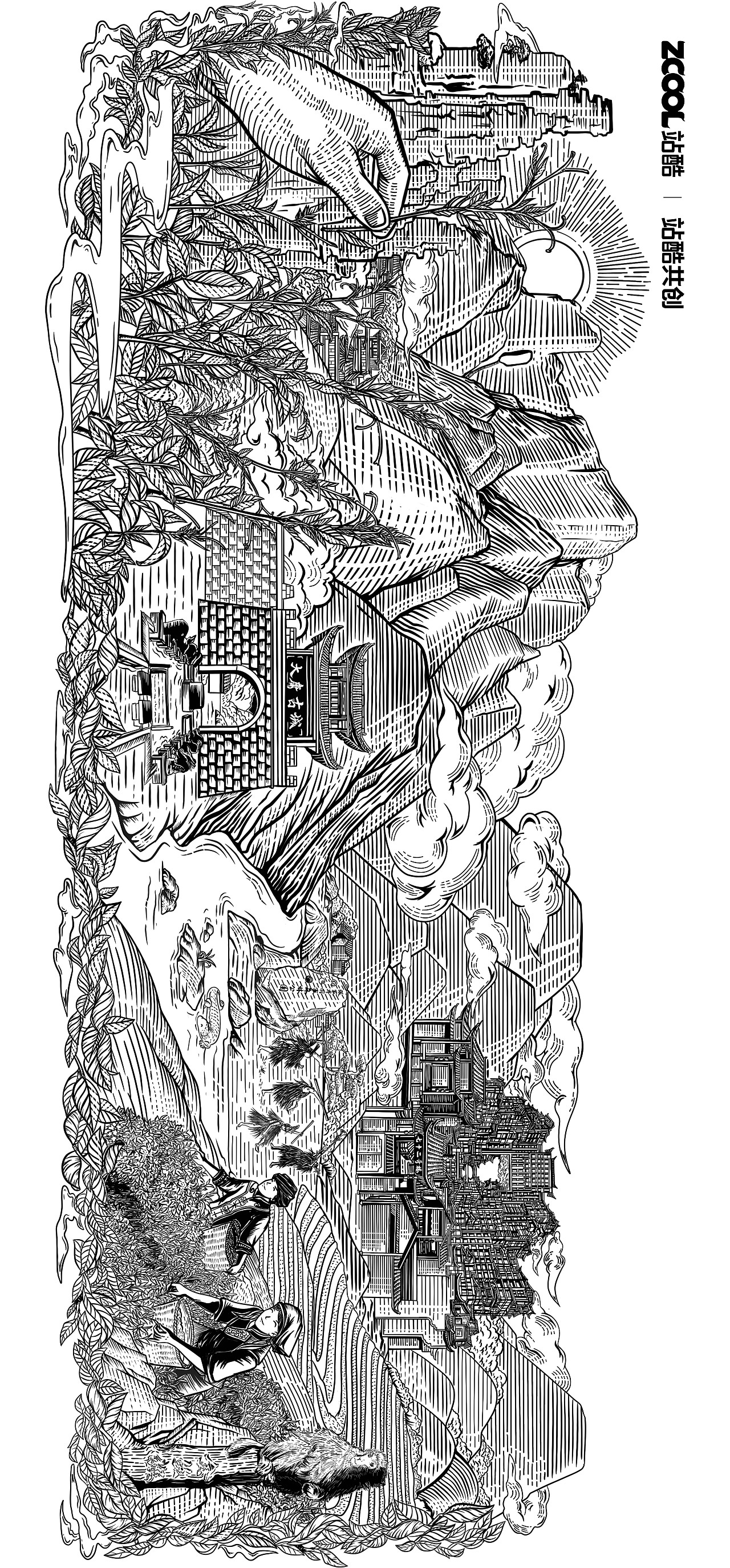 版画 I 插画张家界（图ZMzM3NTkzMDQ0） - 商业插画 - 站酷设计师匡益达原创素材 - 站酷ZCOOL