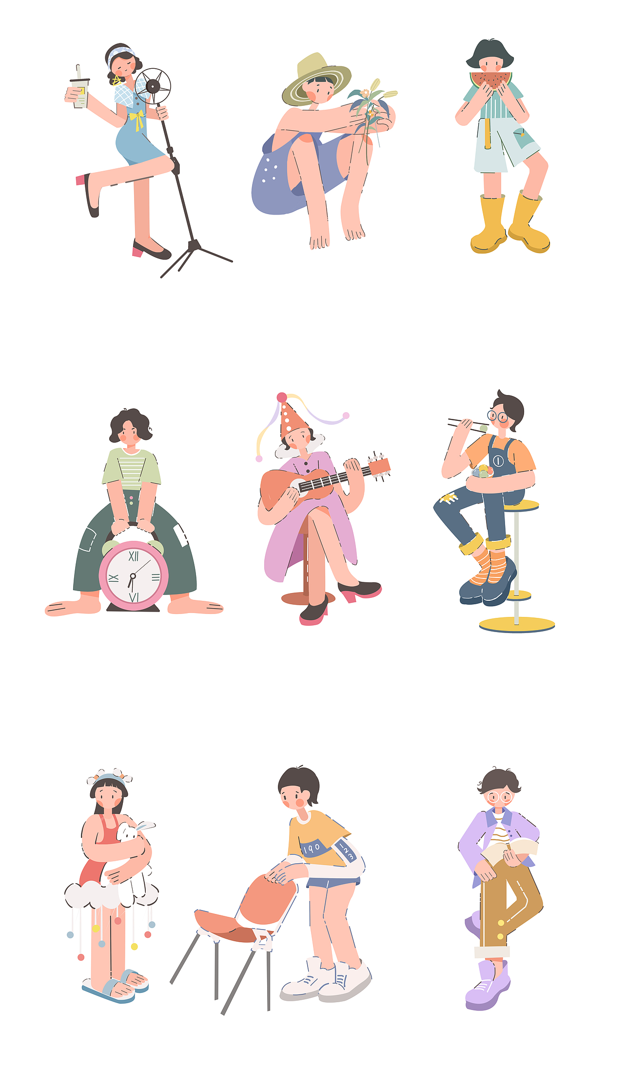 扁平风人物插画