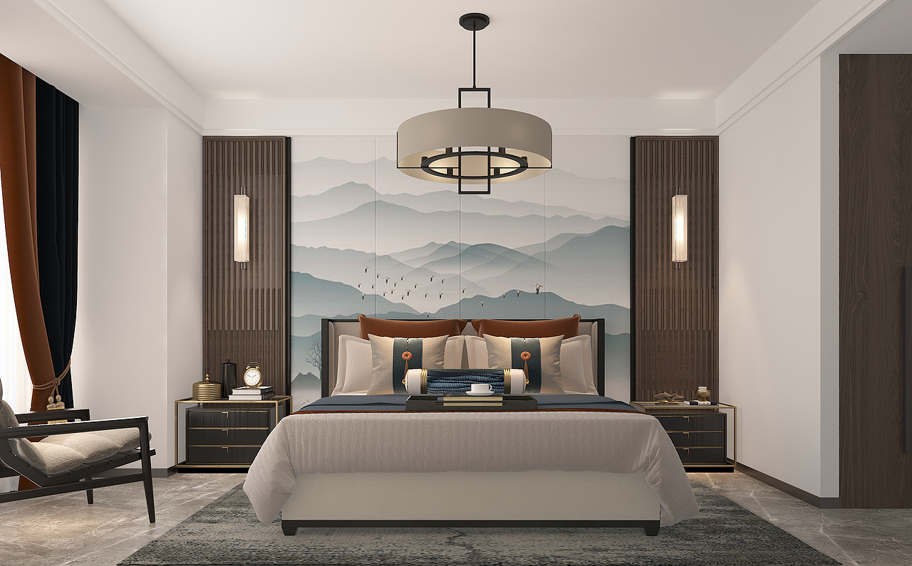 新中式（图ZMzE5ODM0MzQw） - 家装设计 - 站酷设计师设计师小宋原创素材 - 站酷ZCOOL