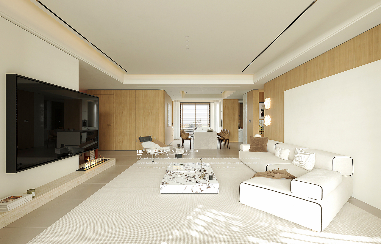 海口观澜湖中央公园大平层(包豪斯与现代风格的碰撞)