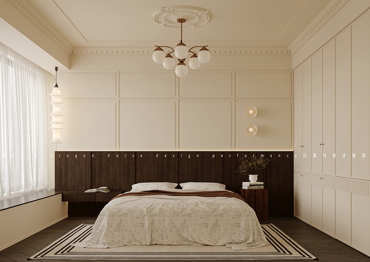 法式客餐厅整案-白龙马效果图设计