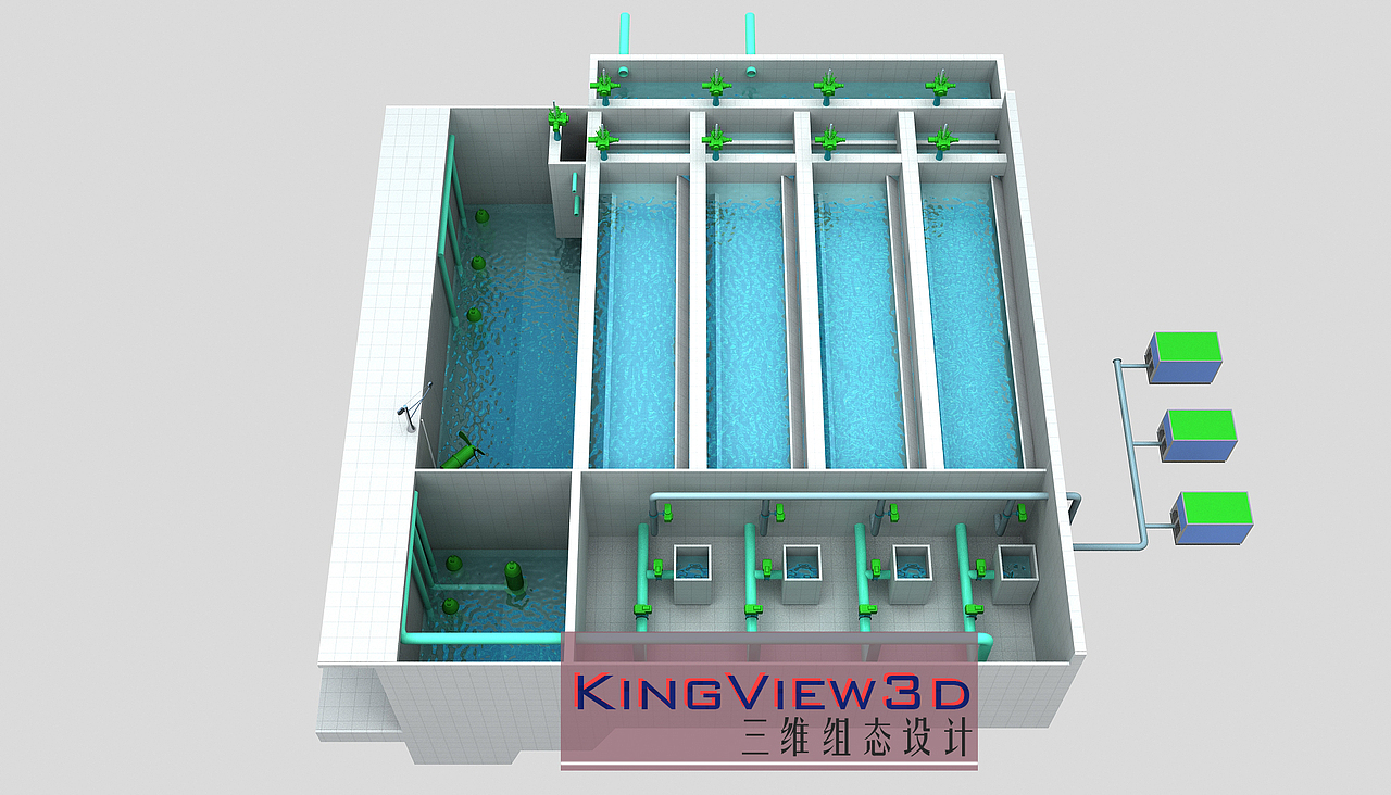 污水处理厂的常见工艺3D展示(1)（图ZMzA4MzA1MzQ0） - 其他三维 - 站酷设计师三维组态设计原创素材 - 站酷ZCOOL