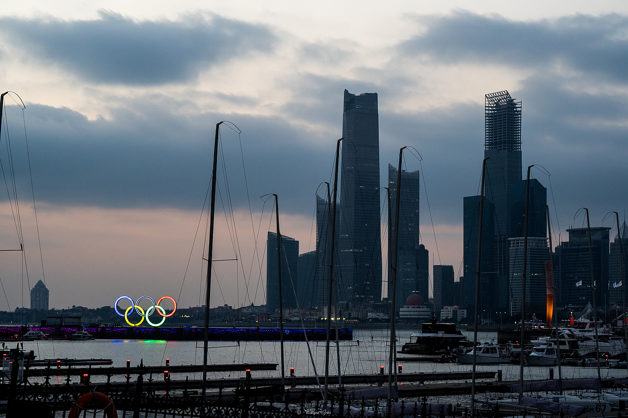 青岛-奥帆中心de海上日落