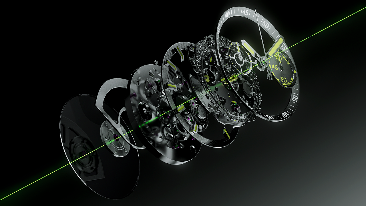 Hublot 手表产品渲染