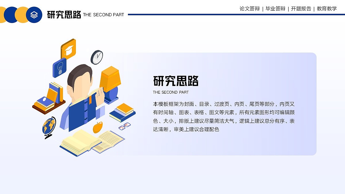 免费PPT模板!论文答辩PPT!等距元素棒棒哒~