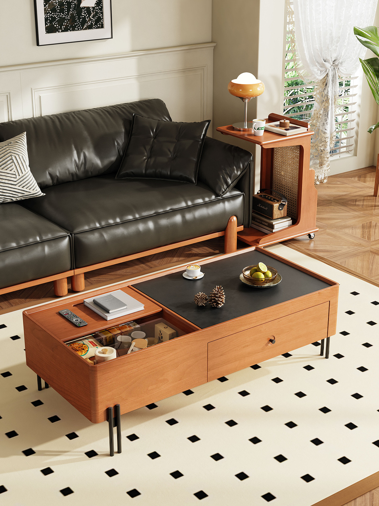 樱桃木复古风茶几（图ZMzU0MjAzMzg0） - 产品 - 站酷设计师姜哮白原创素材 - 站酷ZCOOL