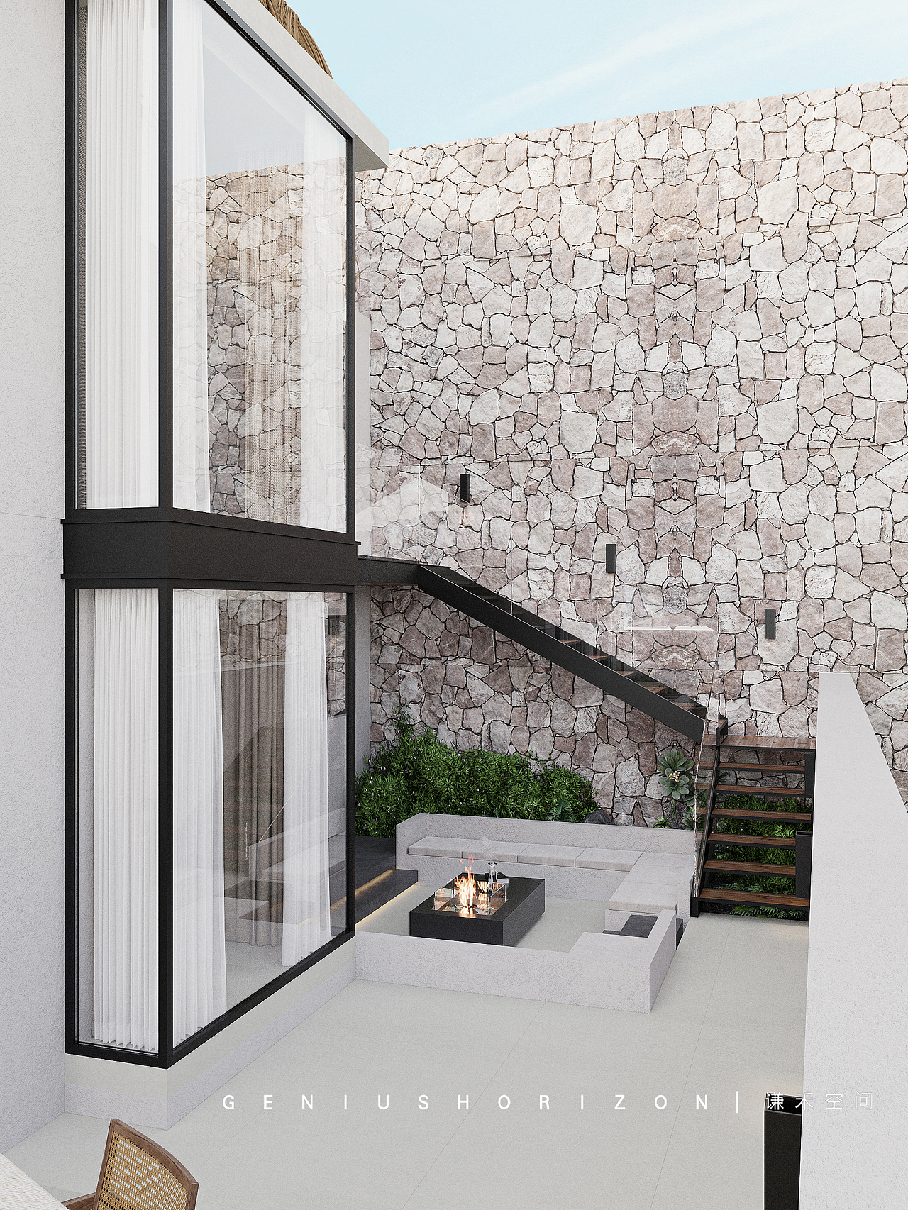 谦禾空间设计 隐山视觉 | 侘寂民宿设计