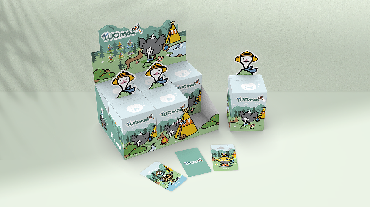 蕉下&鸵马斯联名盲盒包装设计