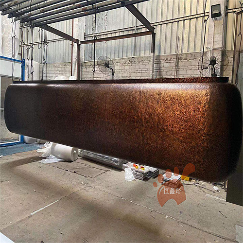 售楼部大堂不锈钢销控台 异形不锈钢吧台创意理念