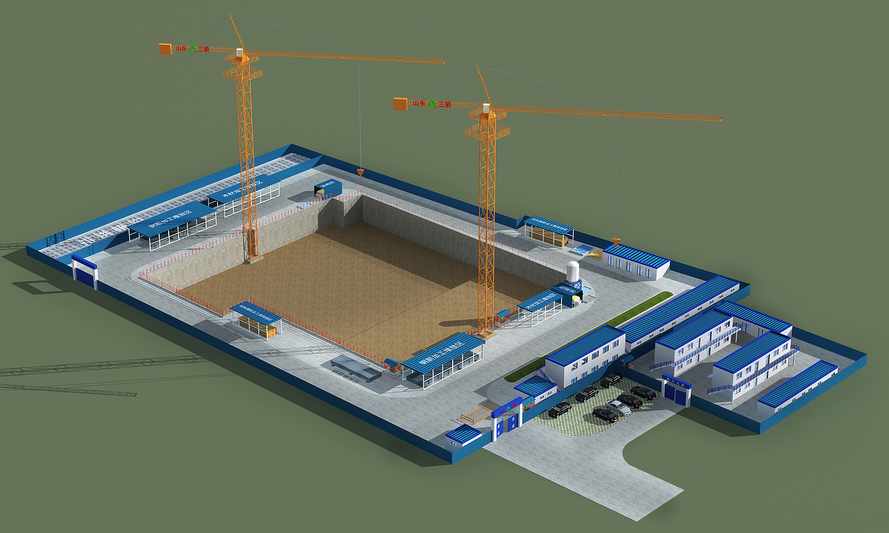 项目施工进度效果图表现