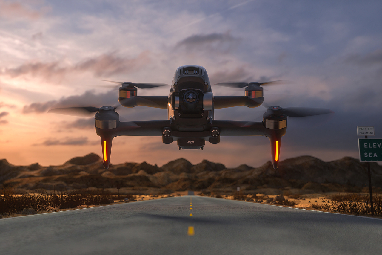 DJI FPV无人机渲染练习
