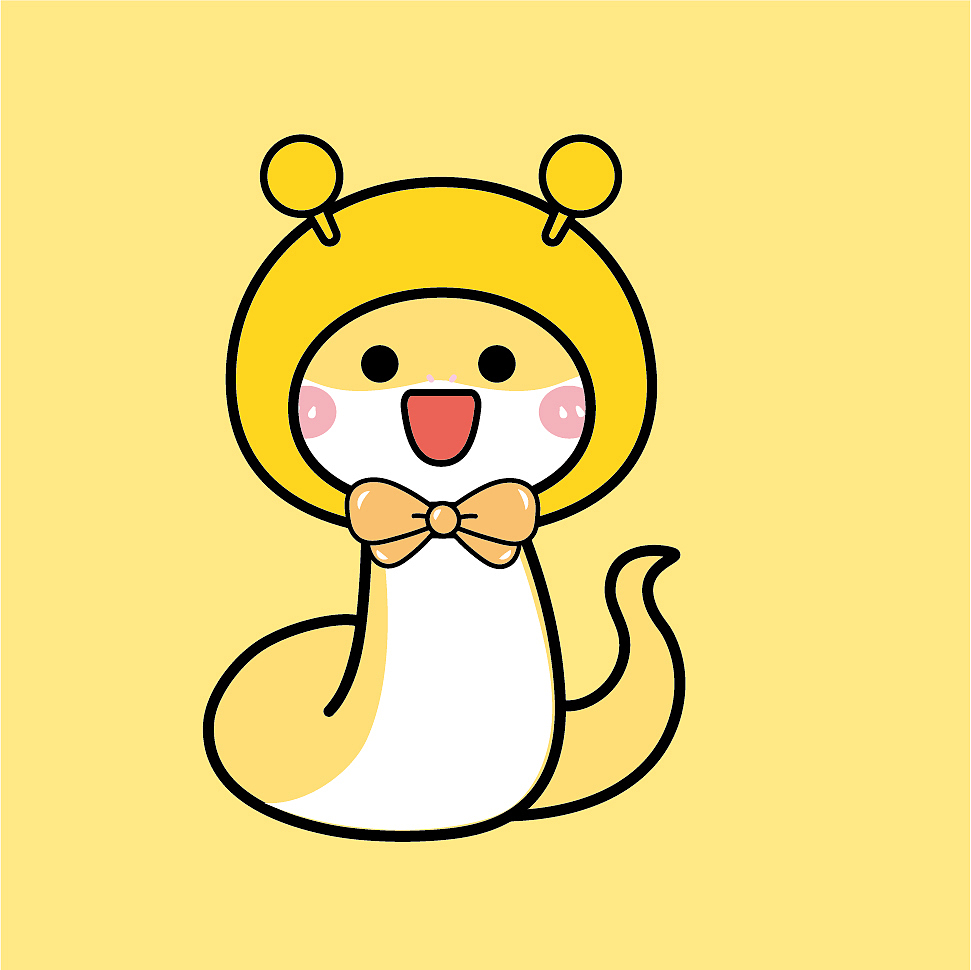 蛇年蛇宝宝卡通插画可爱图片素材头像生肖头像