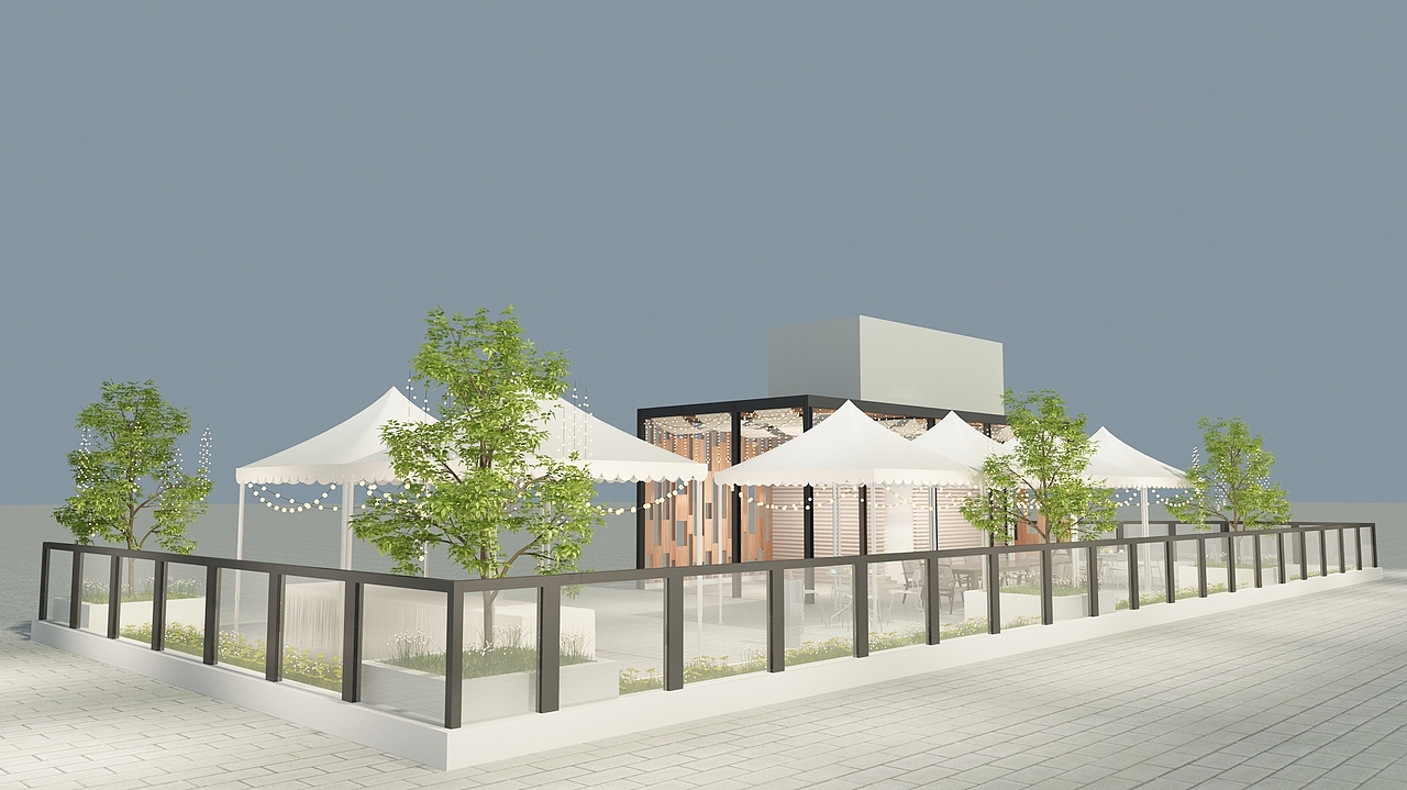 欧式户外场景亮化设计3D效果图（图ZMzQzMjU4NjI4） - 场景 - 站酷设计师3D设计师NG男原创素材 - 站酷ZCOOL