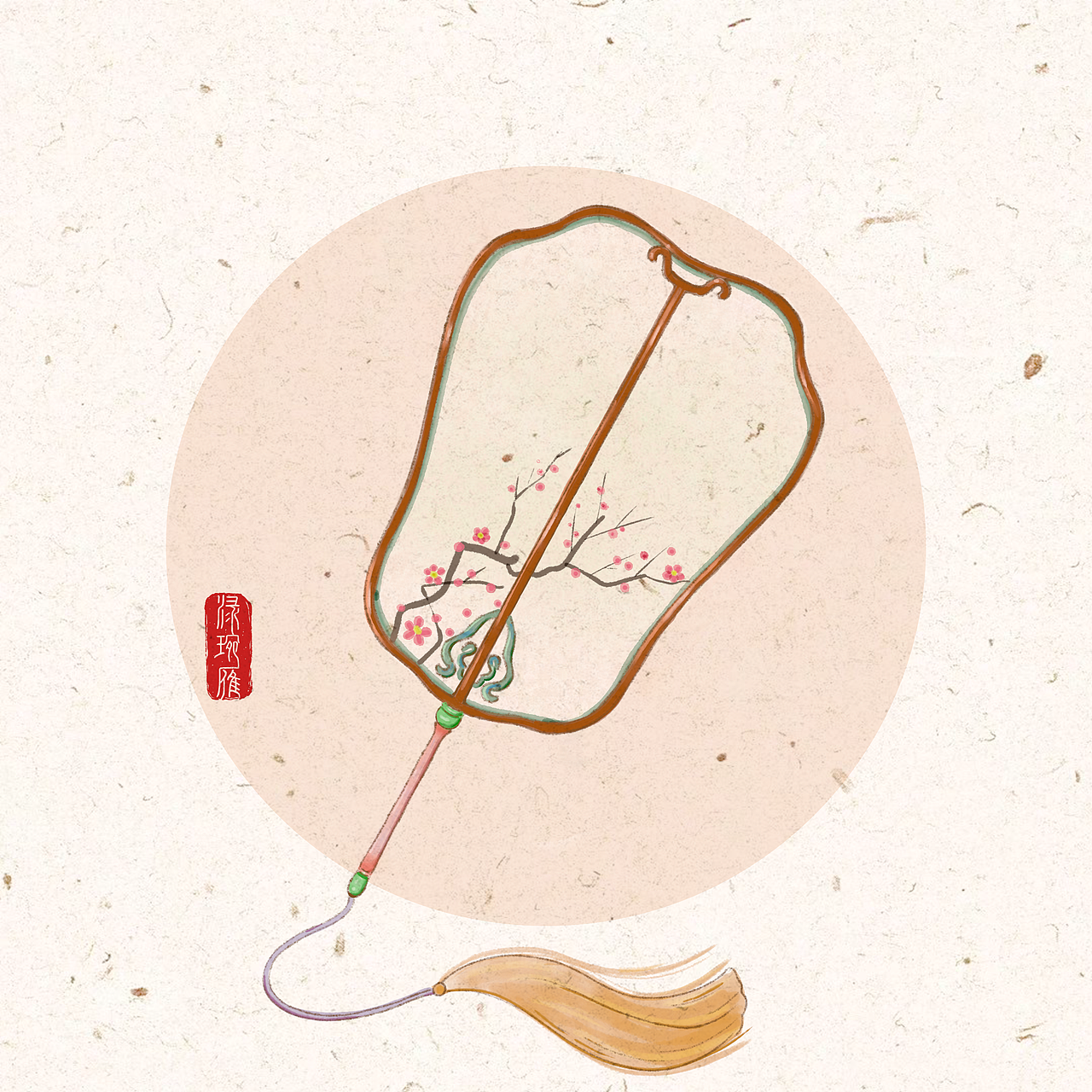 蕉型团扇（图ZMzI1MDQyNjU2） - 创作习作 - 站酷设计师渌琬雁原创素材 - 站酷ZCOOL