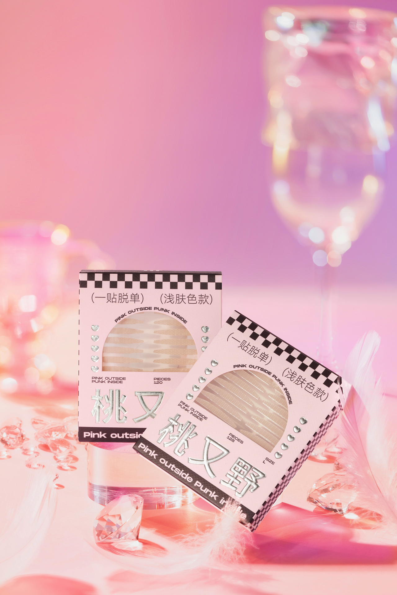 桃又野彩妆产品眼线胶笔/双眼皮贴拍摄