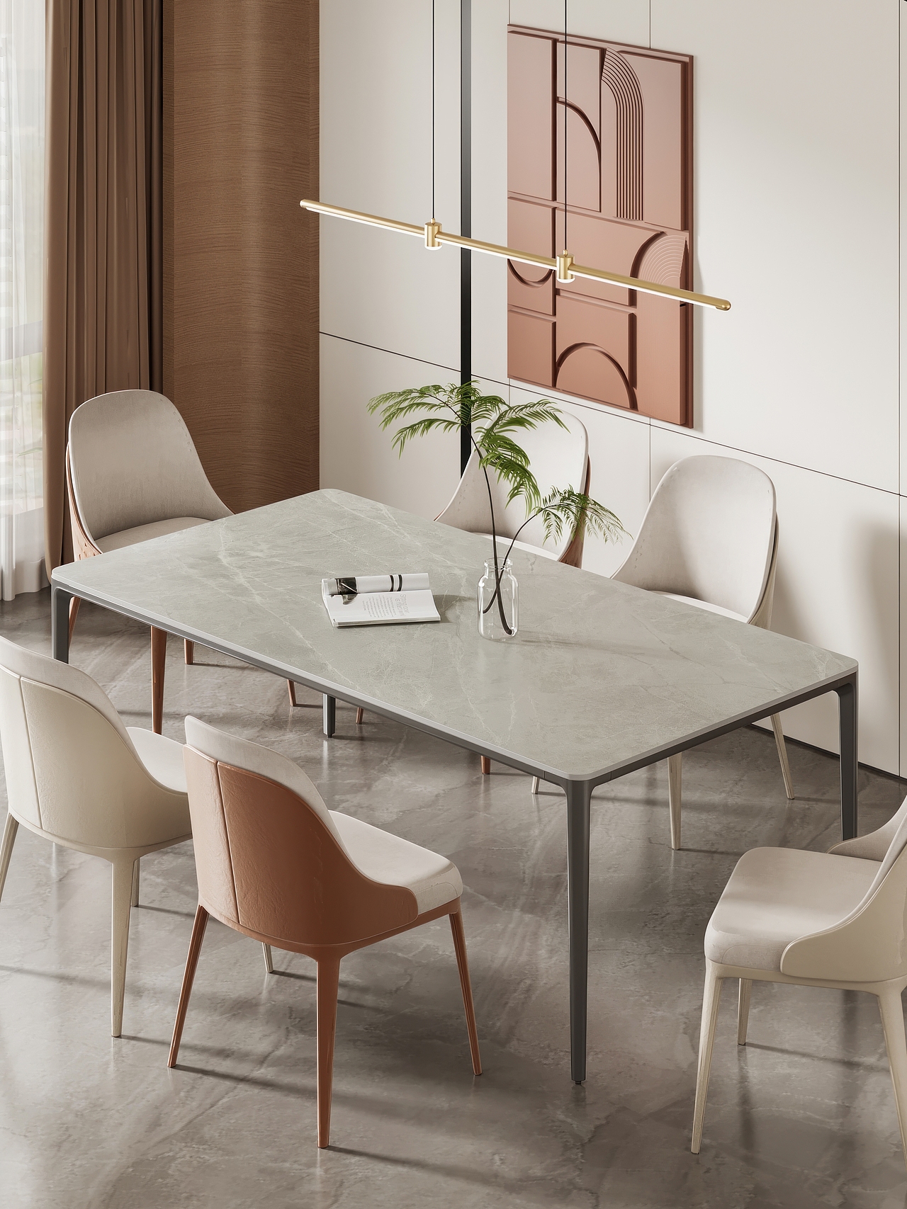 最近一组桌子渲染