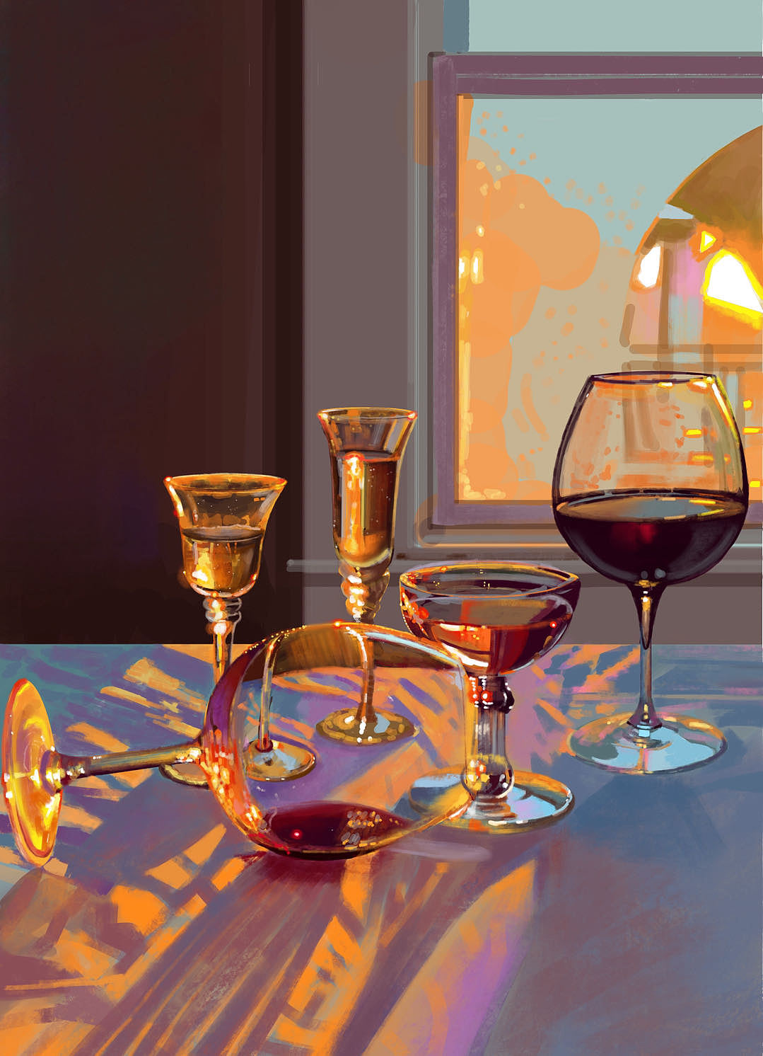 色彩练习100张（55/100）（图ZMzM2MDg4NDg4） - 绘画 - 站酷设计师夏绘生原创素材 - 站酷ZCOOL