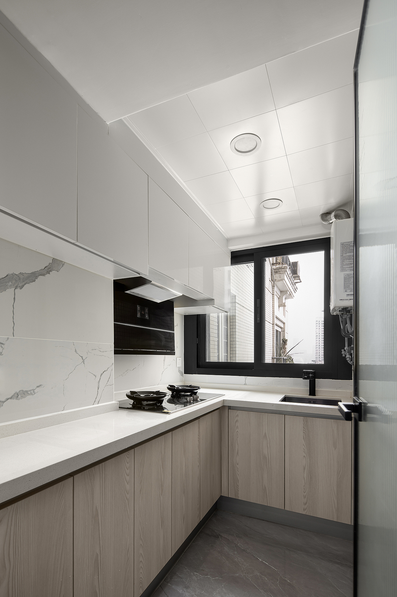 浅灰与原木设计，营造103m²三室一厅静谧感十足居所（图ZMzM0MTIzMDYw） - 家装设计 - 站酷设计师六品设计原创素材 - 站酷ZCOOL