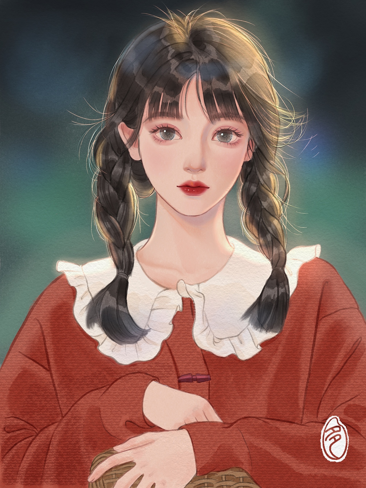 佳儿3期水彩人像,上色合集