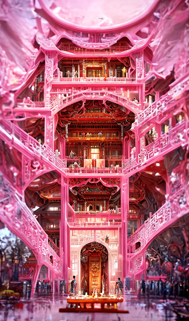 玄幻宫（图ZMzE0NDEzNTg0） - 商业插画 - 站酷设计师TTAO1原创素材 - 站酷ZCOOL