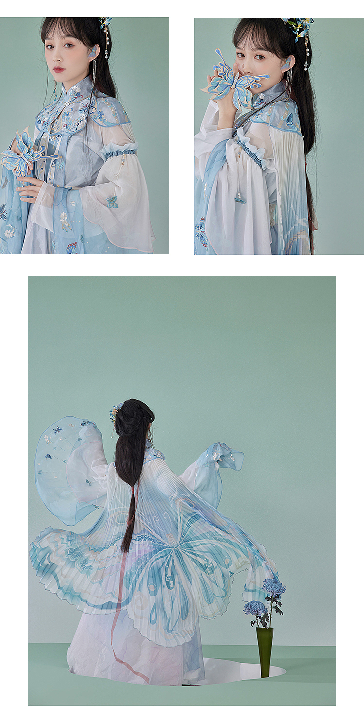 汉服设计|极乐长生 蝴蝶拟人汉元素