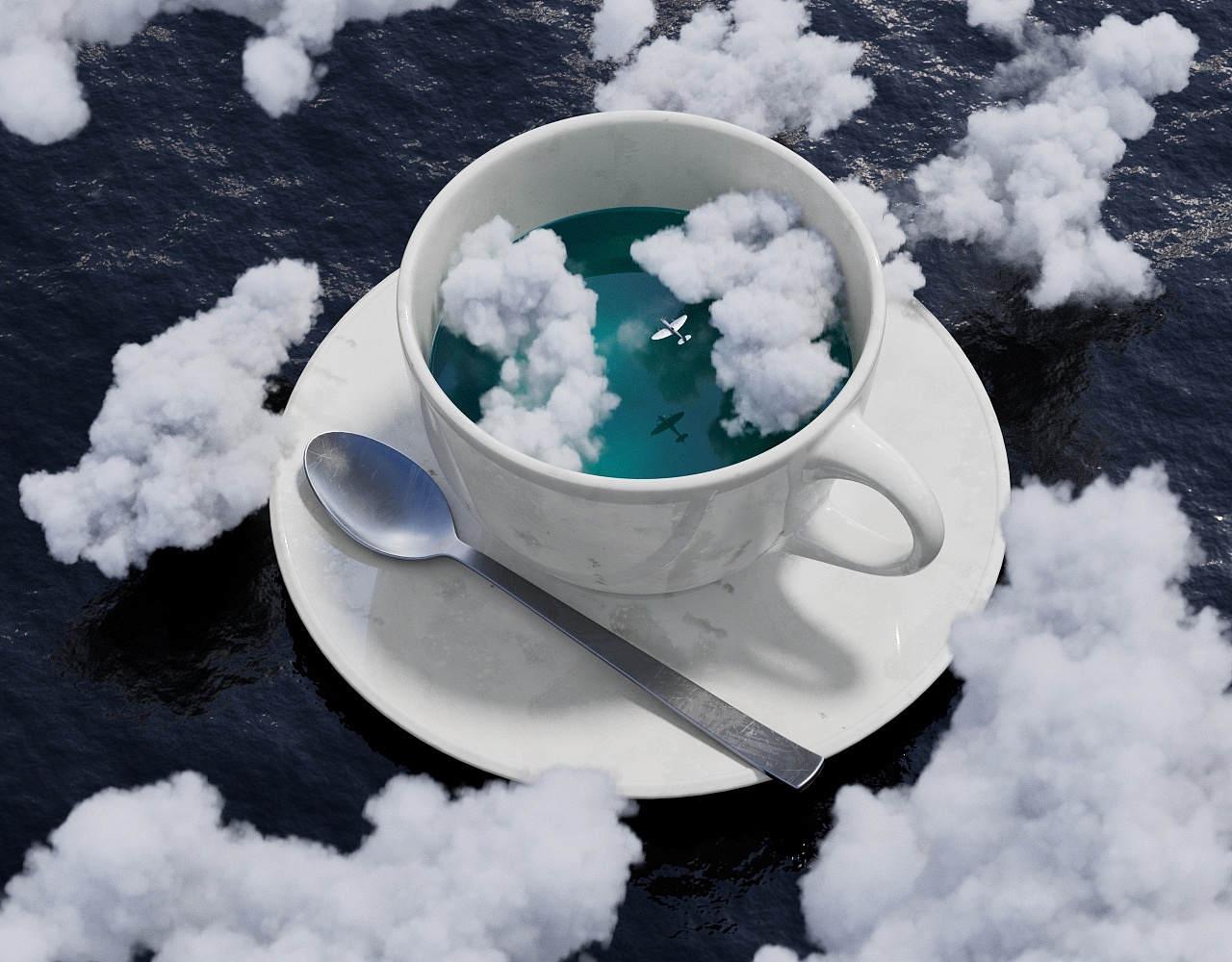 杯中的喷火战斗机