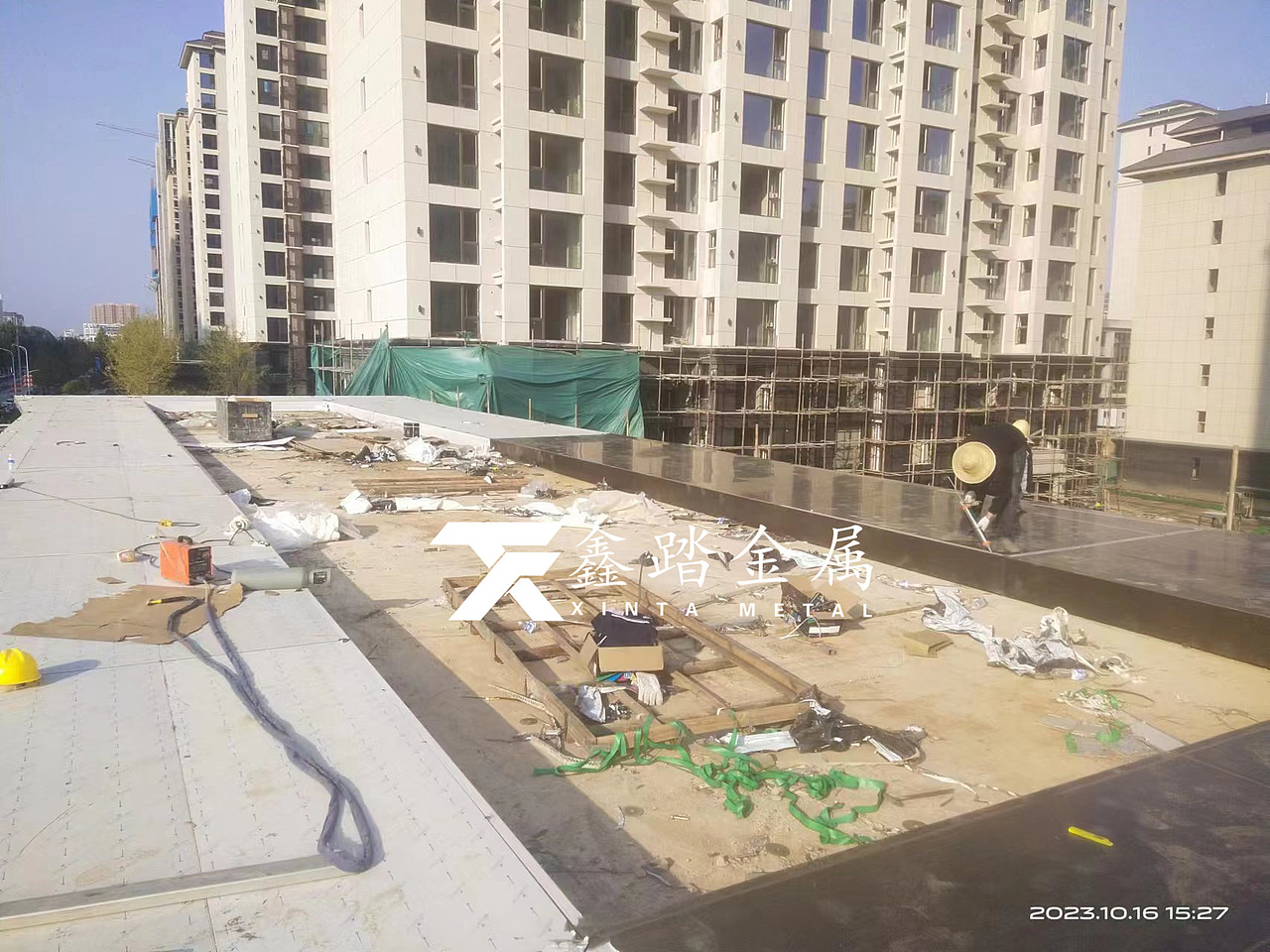 佛山别墅园林景观廊架、仿古铜不锈钢金属售楼部整装