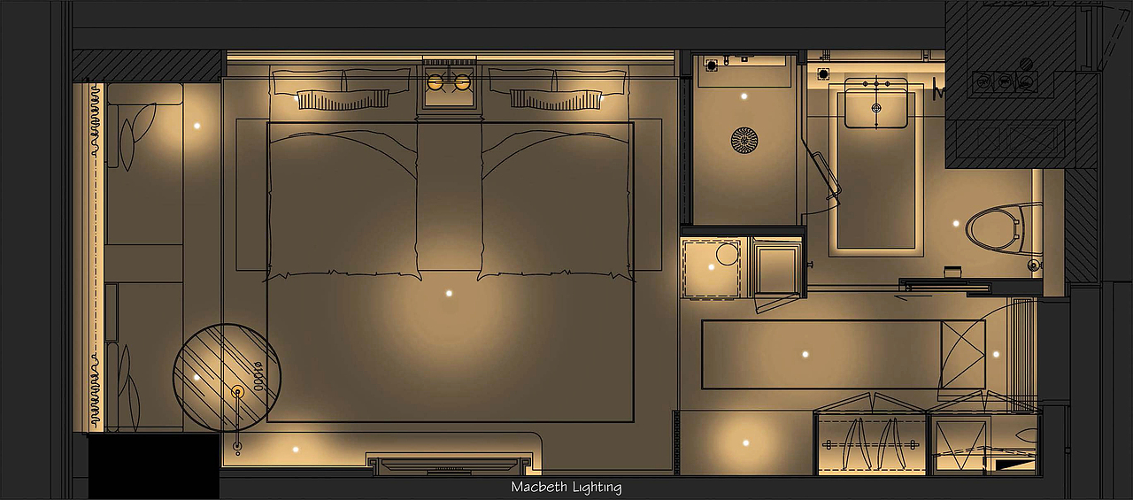 灯光示意-双床房