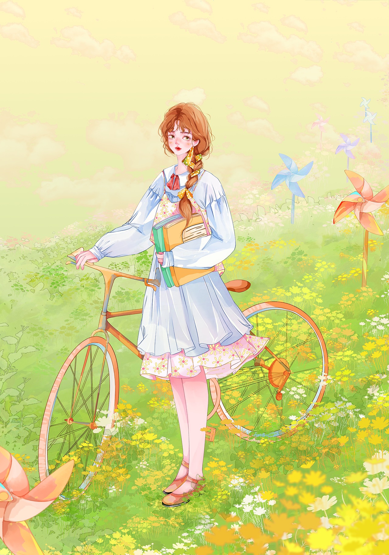 田园清新少女（图ZMzQyOTk4MzA4） - 创作习作 - 站酷设计师时川时川小时川原创素材 - 站酷ZCOOL