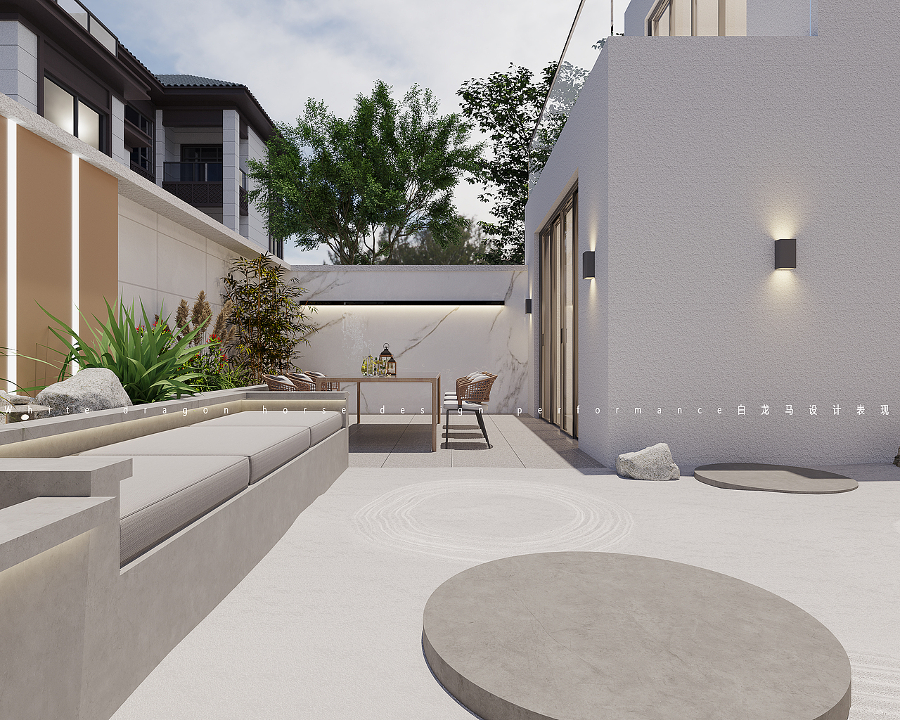 现代风格——白龙马效果图