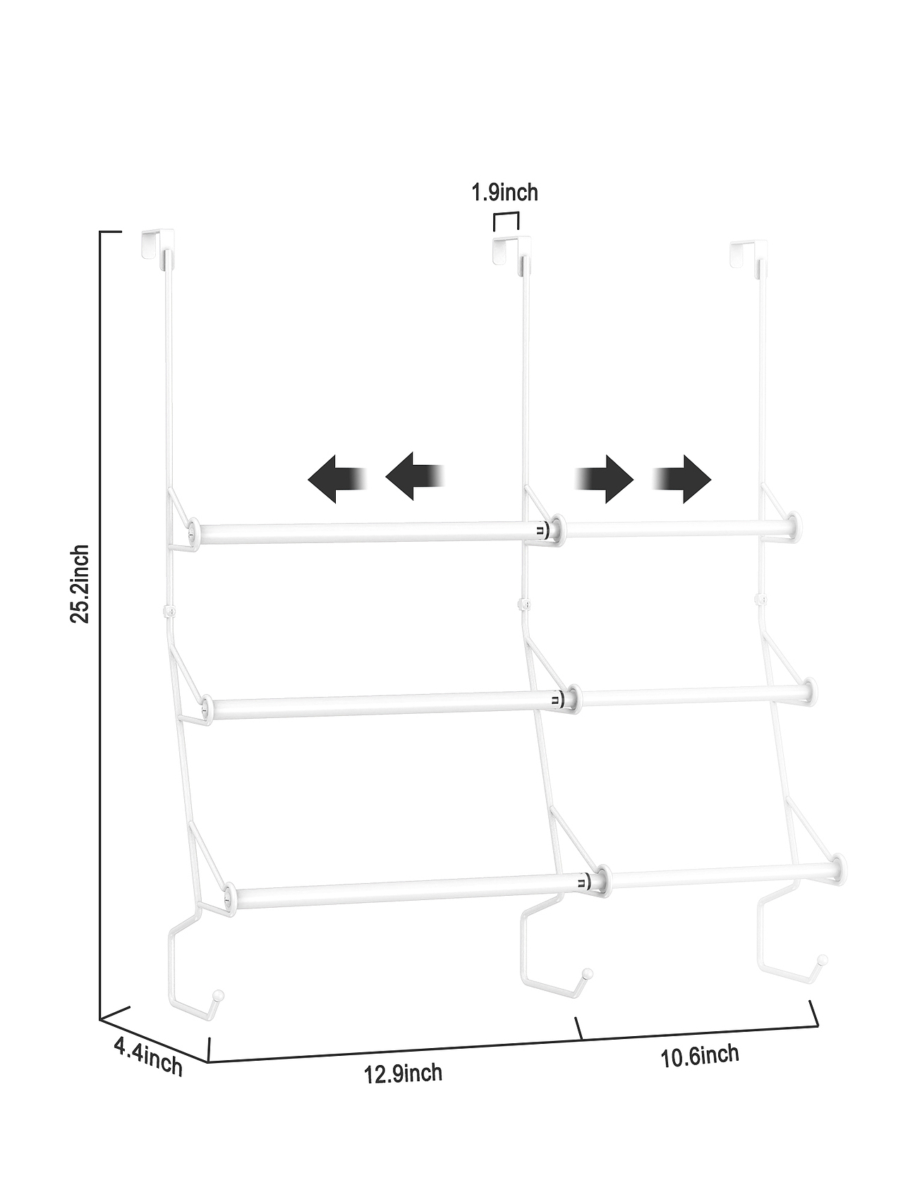 伸缩门后毛巾架